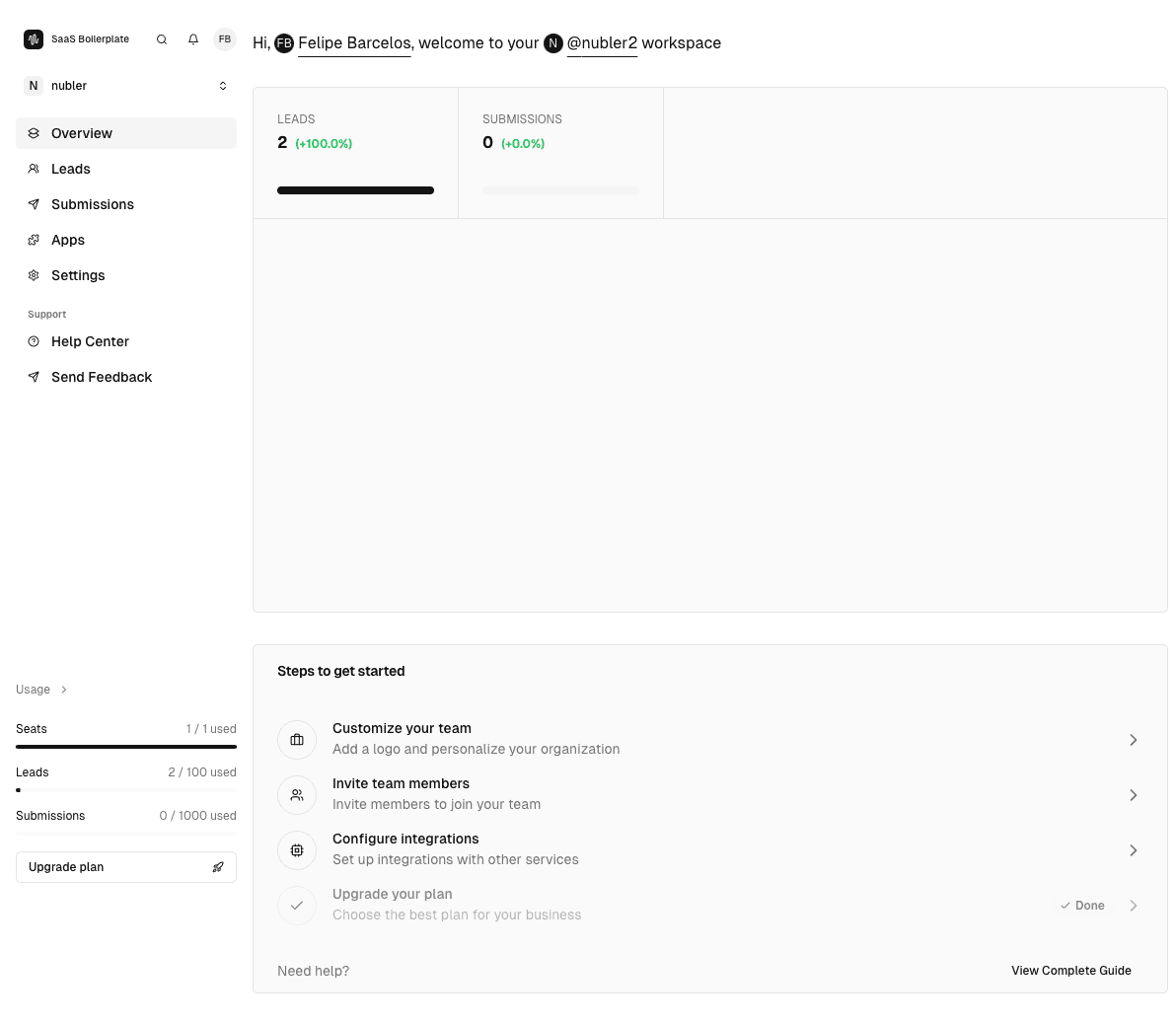 Getting started overview showing the welcome screen and initial setup steps.